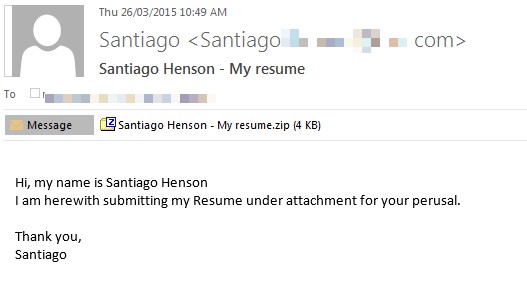 Sending resume without hr name