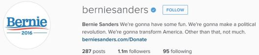 Sanders instagram